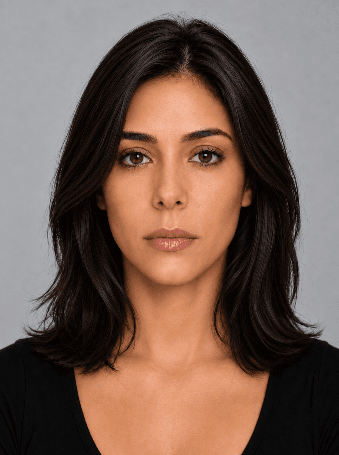 Female portrait after an AI visualization of personalized styling changes