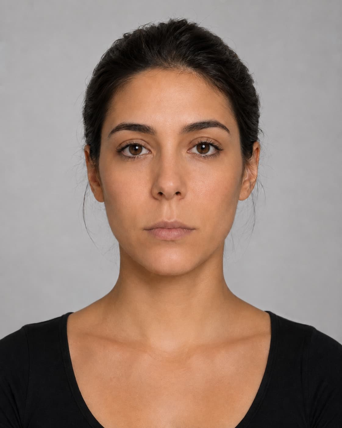 Female portrait before a personalized AI styling visualization