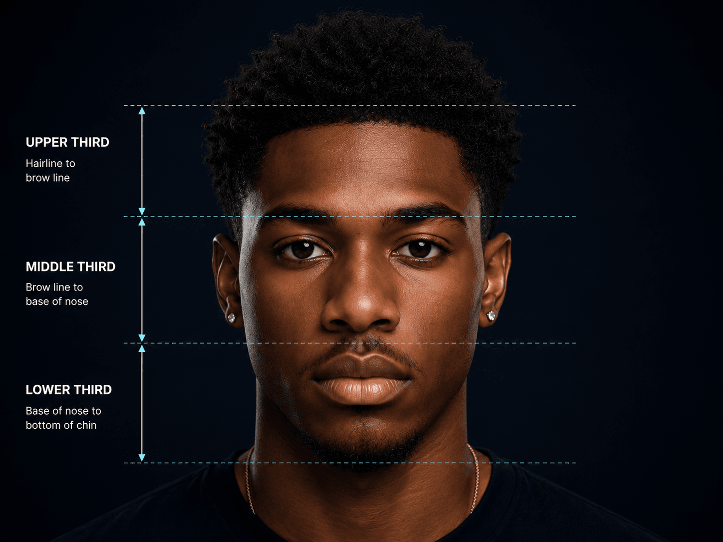 Facial thirds diagram