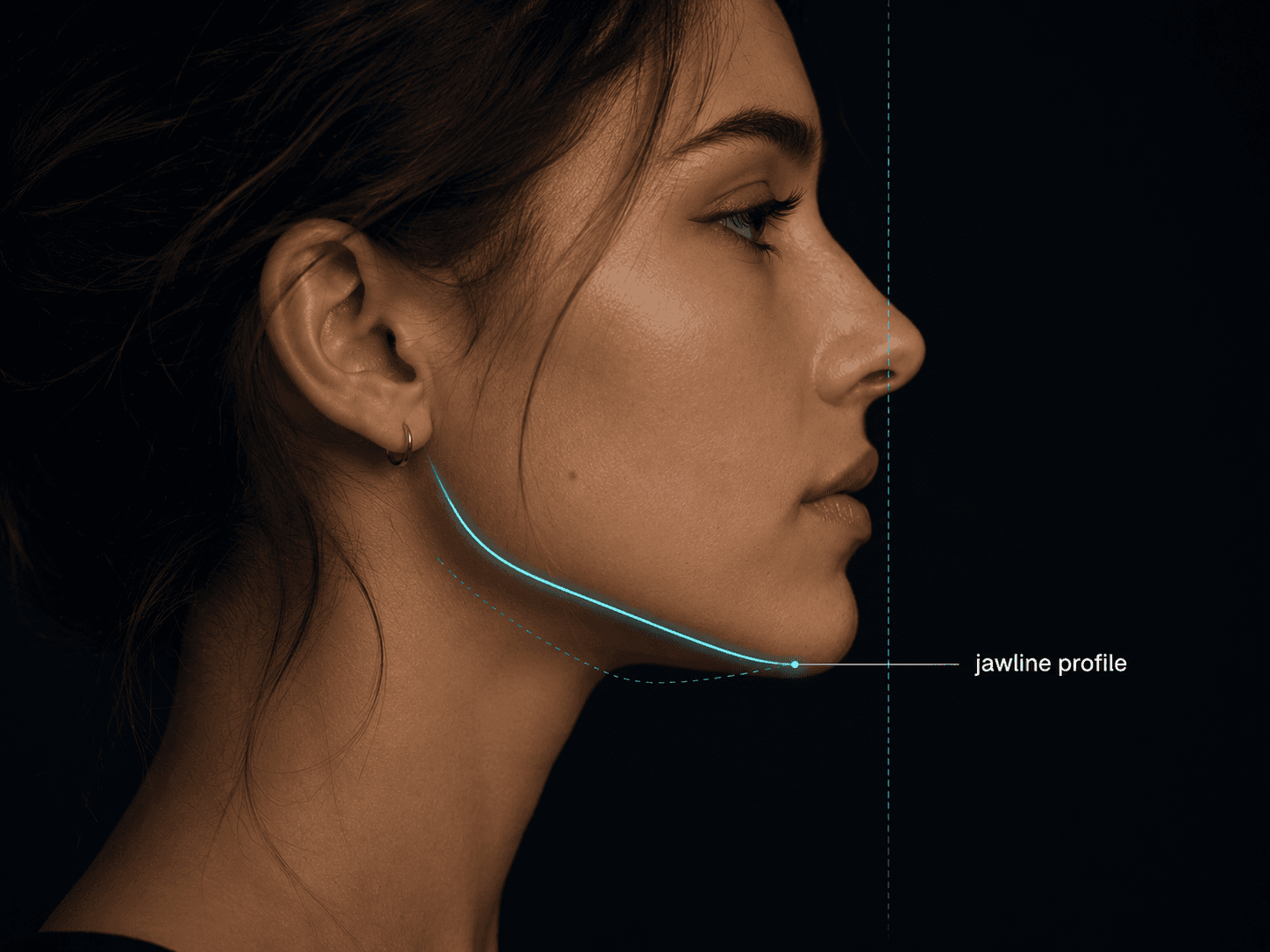 Jawline profile diagram