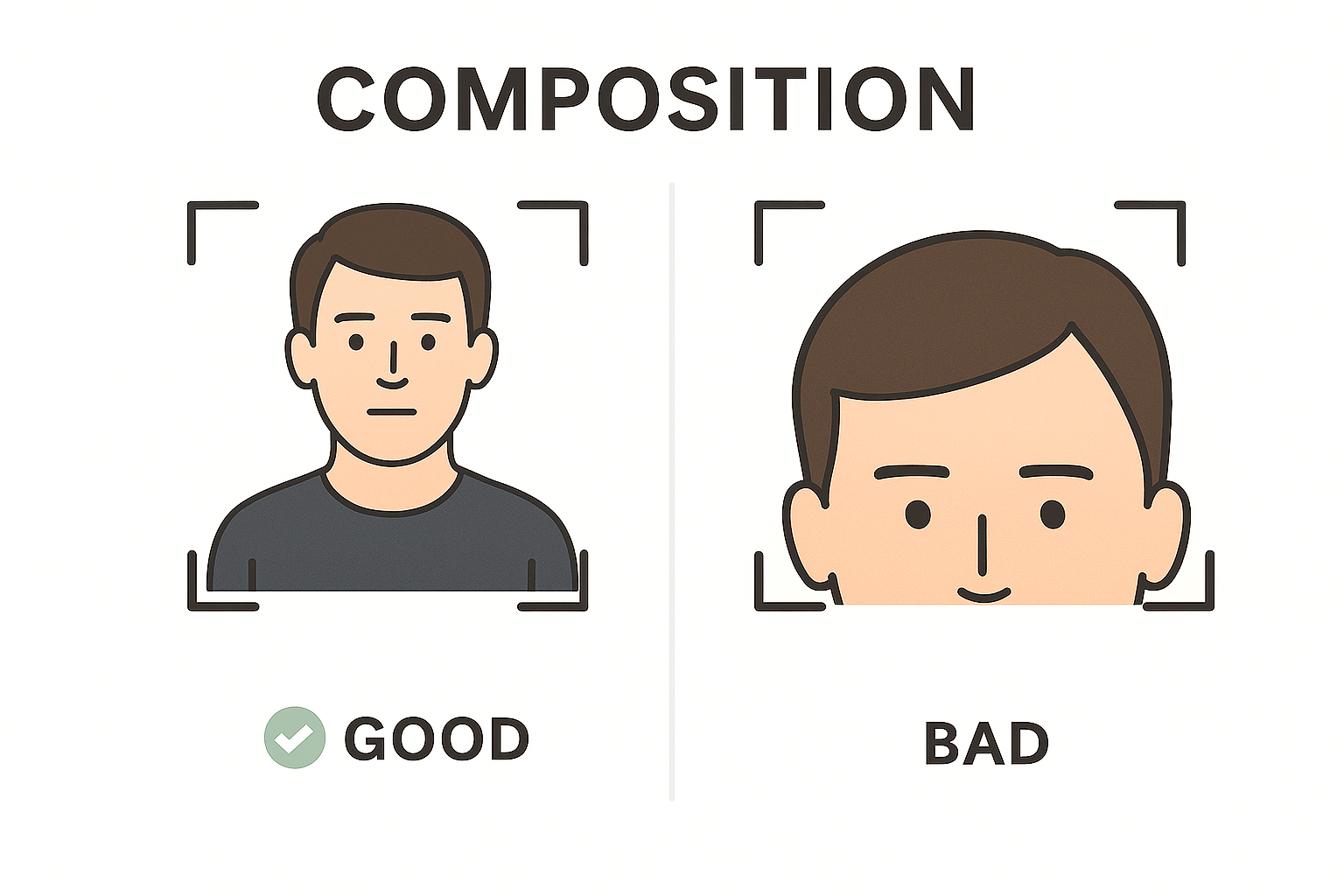 Good and bad composition example