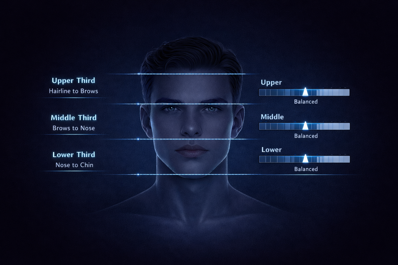 Diagram showing how proportions are measured