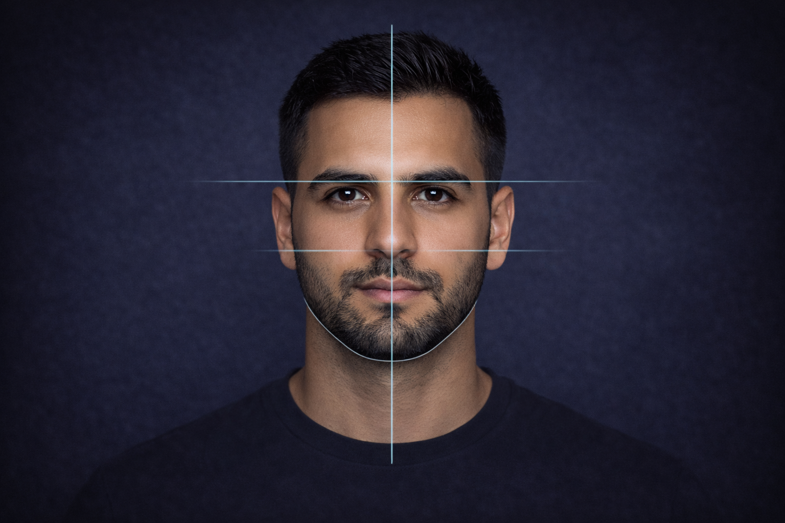 Diagram showing how symmetry is measured