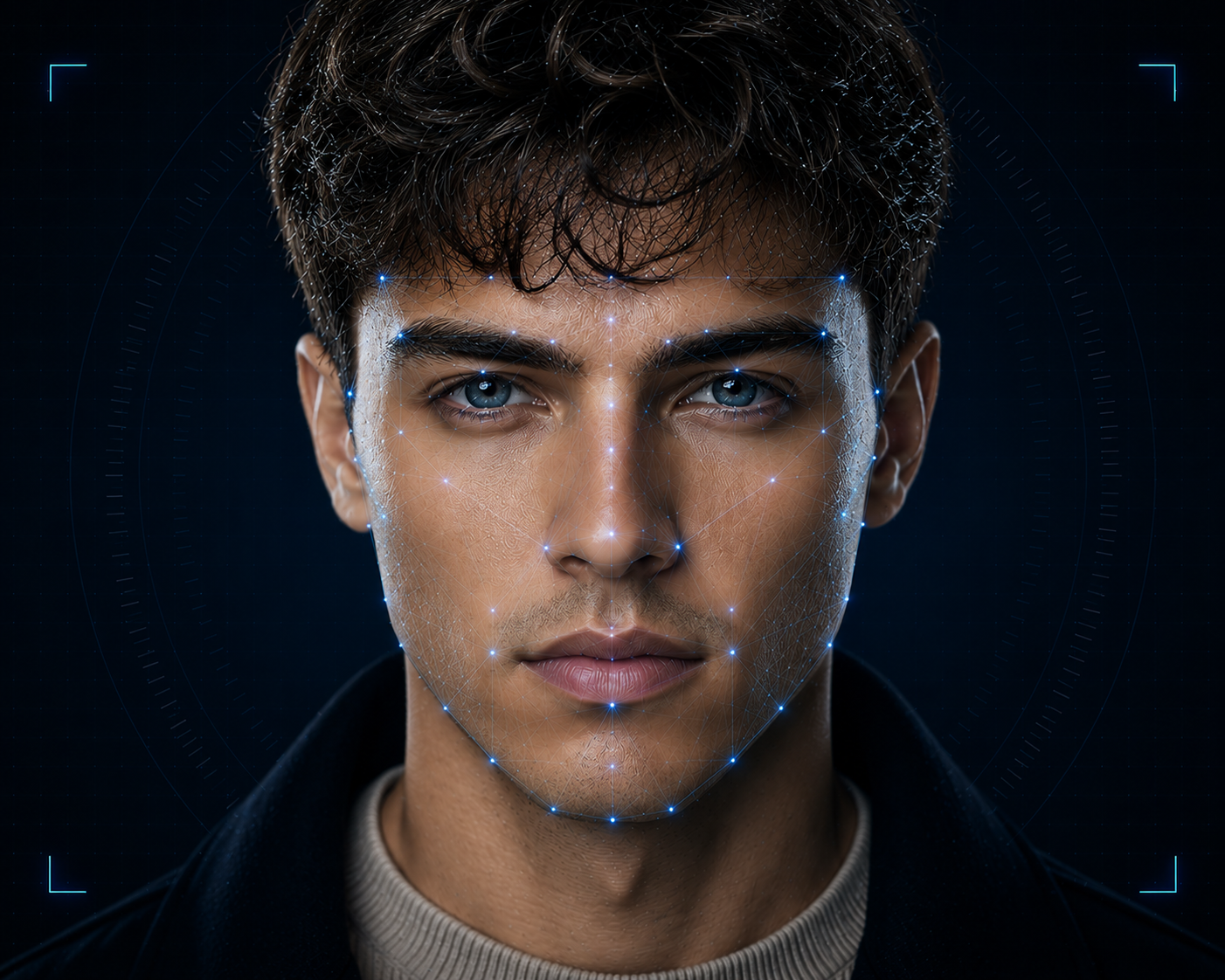 Original analyzed face with a centerline